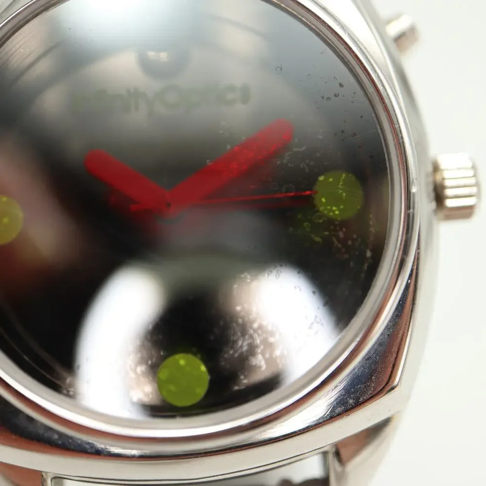 Can You Imagine Infinity Optics Mirror Black Light 45mm Watch Retro WORKING